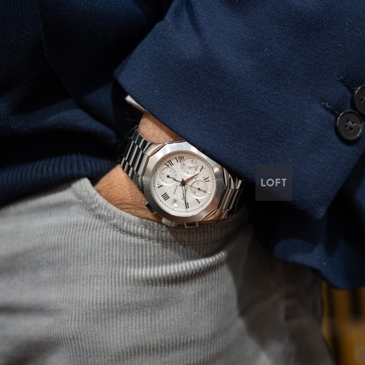 Baume & Mercier Riviera Chronograph White Dial Bracelet 43 mm