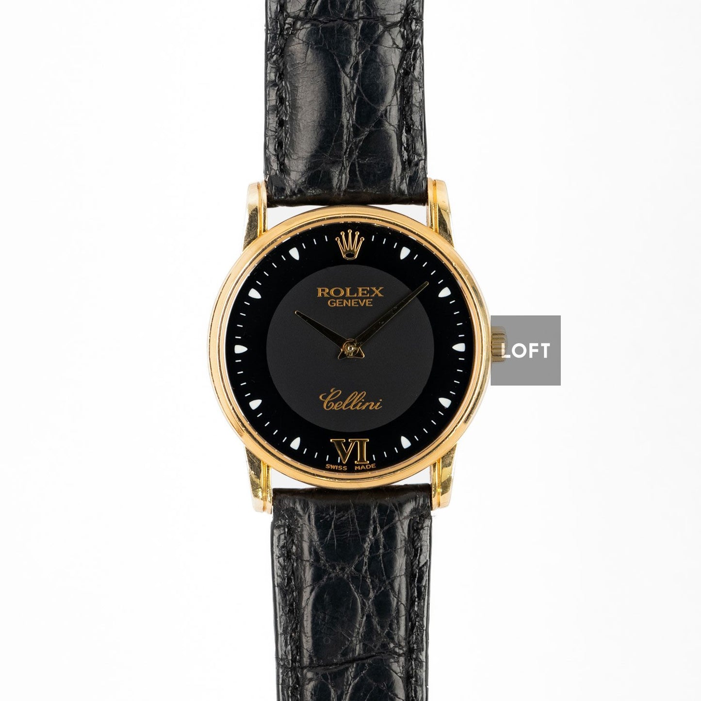 Rolex Cellini 5116 Yellow Gold Black Dial 32 mm