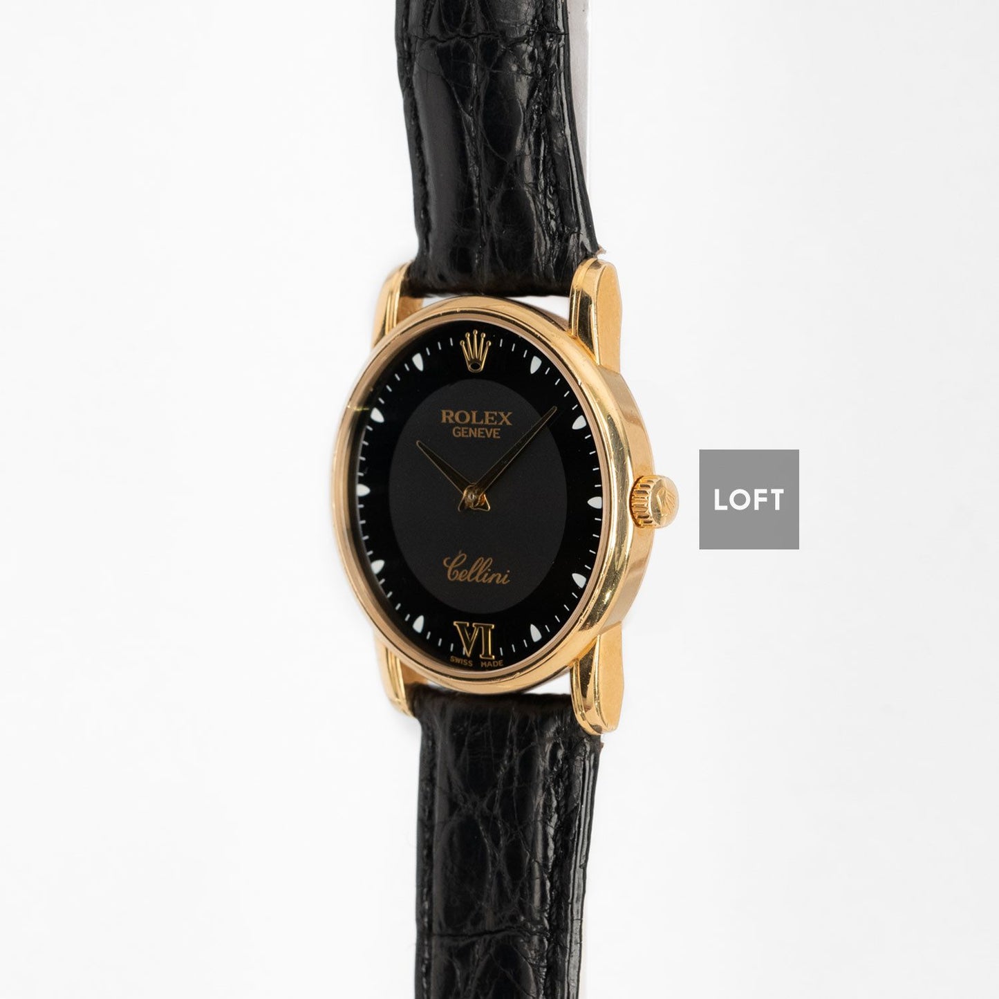 Rolex Cellini 5116 Yellow Gold Black Dial 32 mm