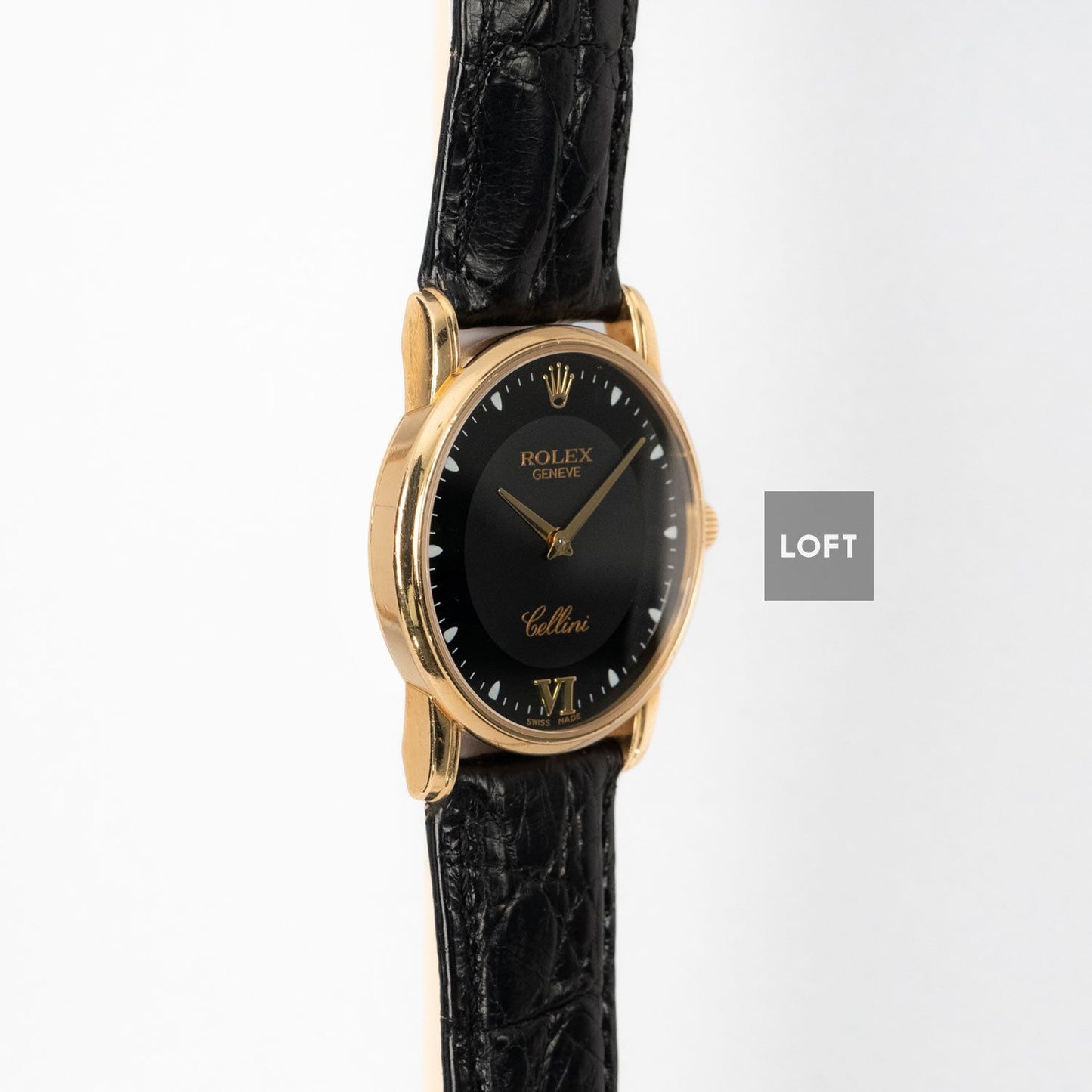 Rolex Cellini 5116 Yellow Gold Black Dial 32 mm