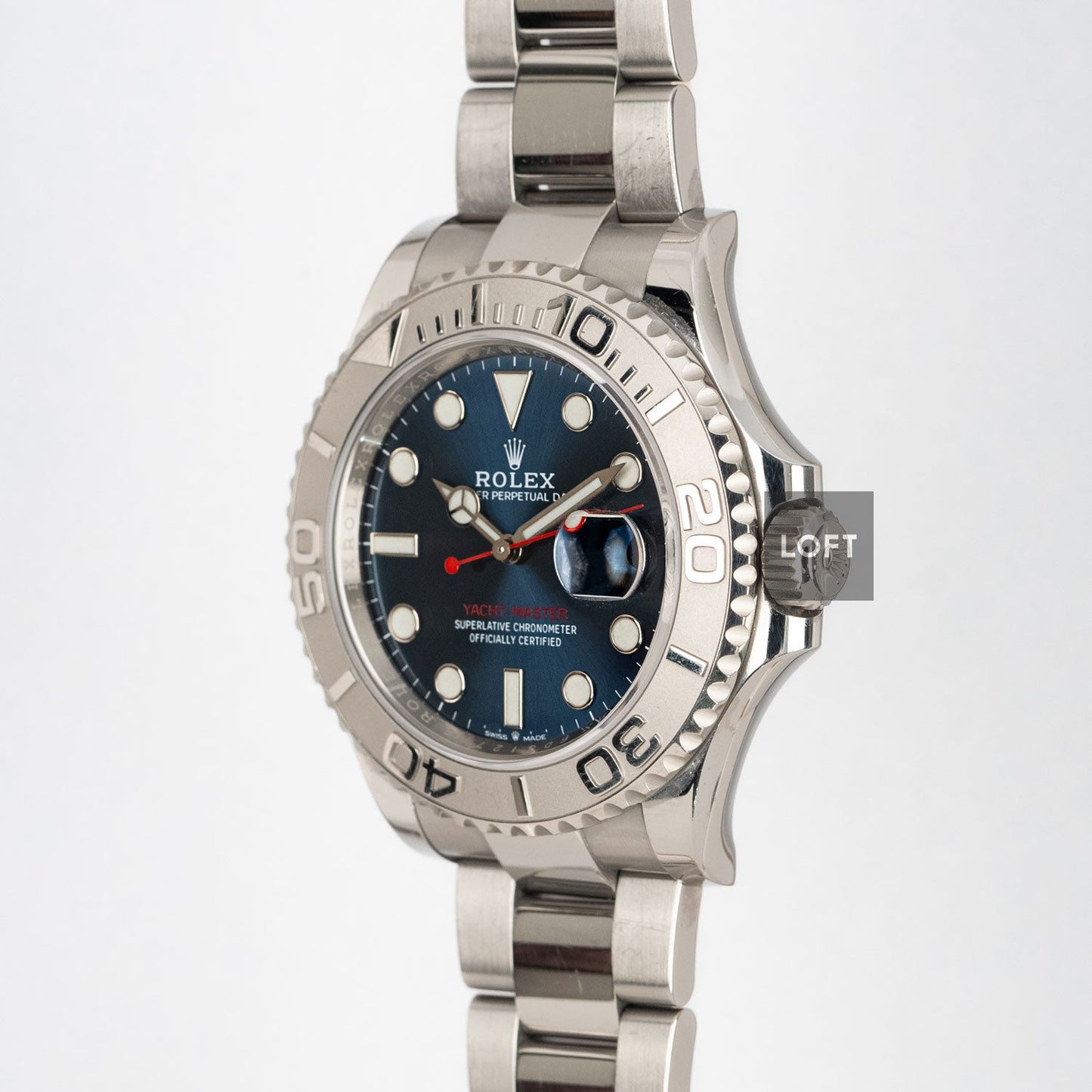 Rolex Yacht-Master Oystersteel / Platinum Blue Dial 40 mm