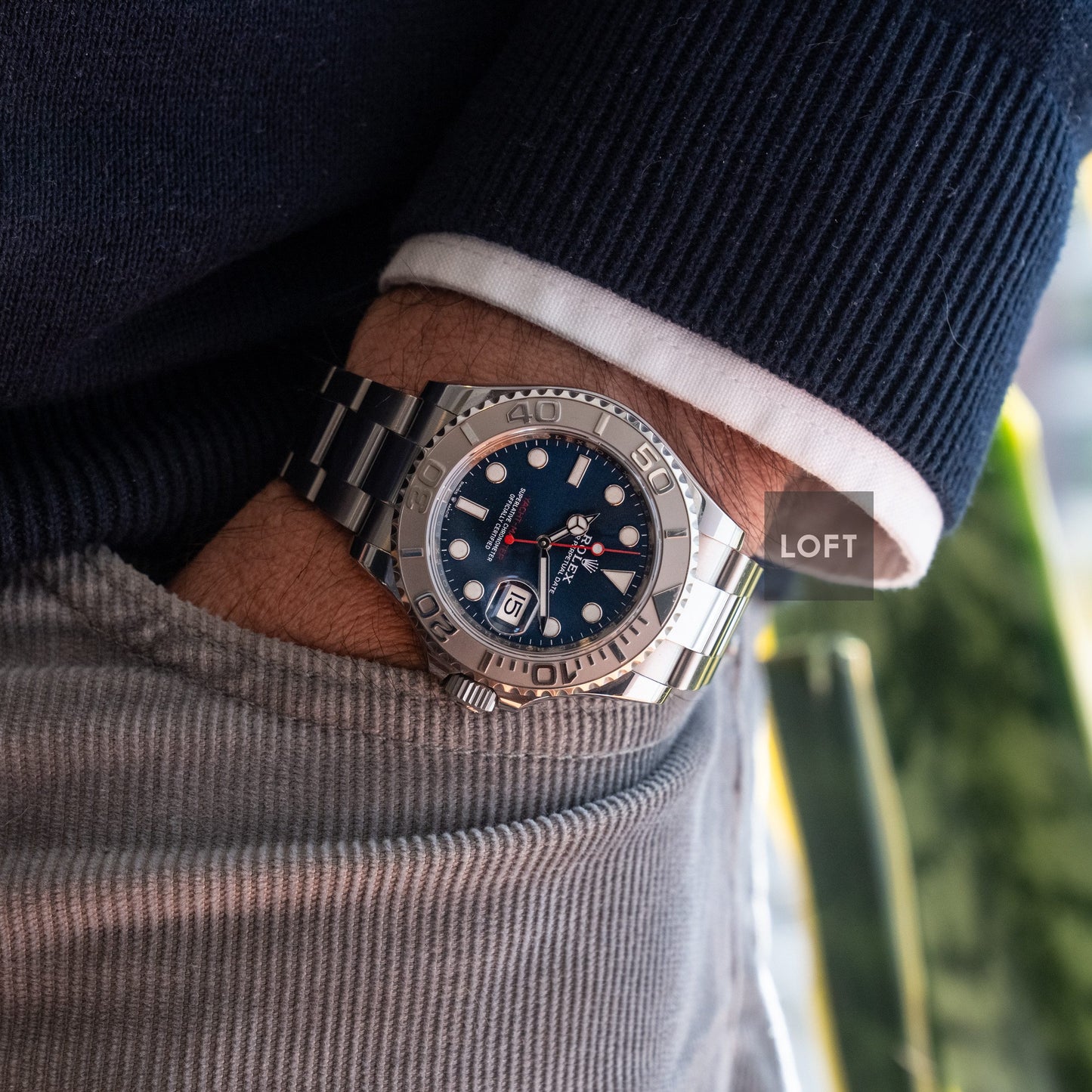 Rolex Yacht-Master Oystersteel / Platinum Blue Dial 40 mm
