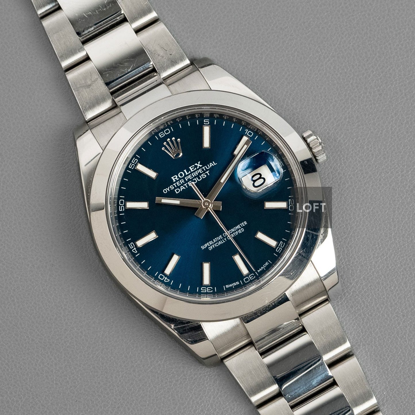 Rolex Datejust Blue Dial Oyster Bracelet 41 mm
