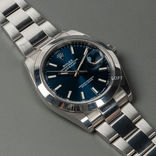 Rolex Datejust Blue Dial Oyster Bracelet 41 mm
