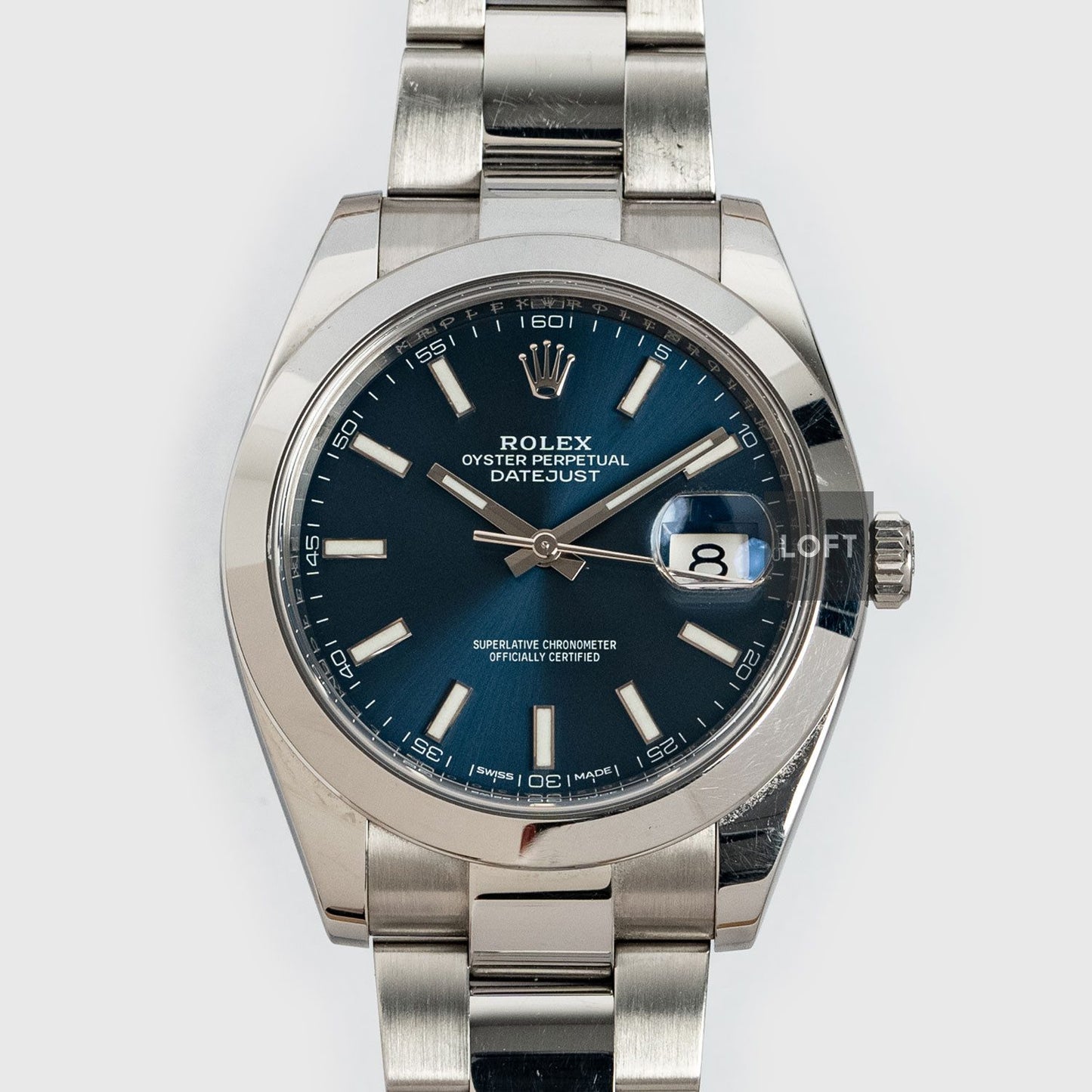 Rolex Datejust Blue Dial Oyster Bracelet 41 mm