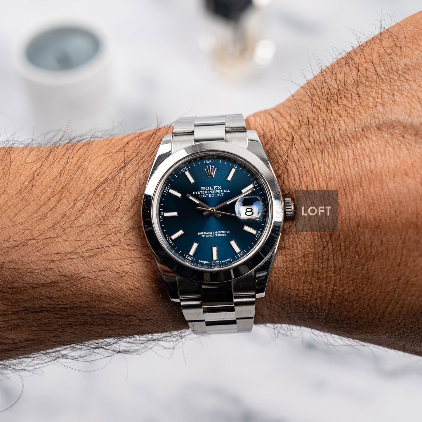 Rolex Datejust Blue Dial Oyster Bracelet 41 mm