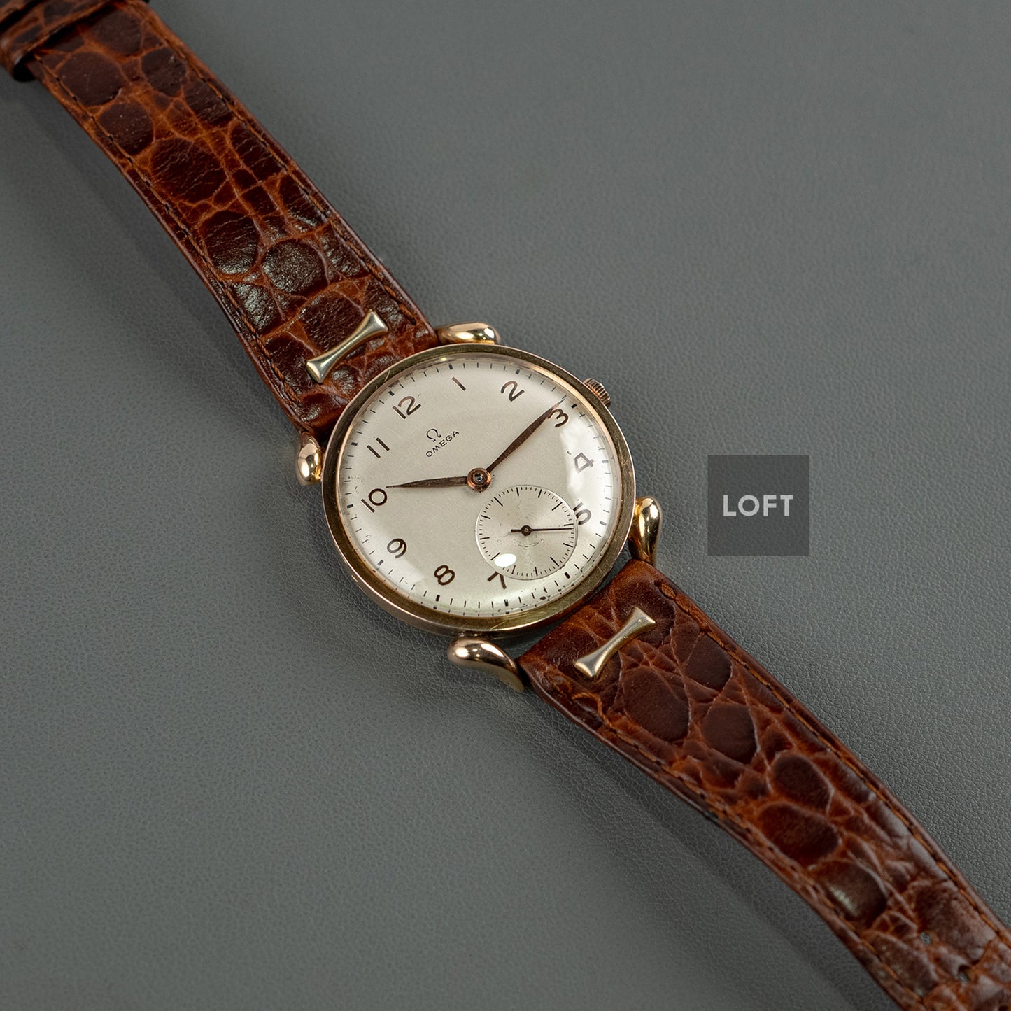 Omega Vintage Rose Gold Manual Wind Small Seconds 36 mm