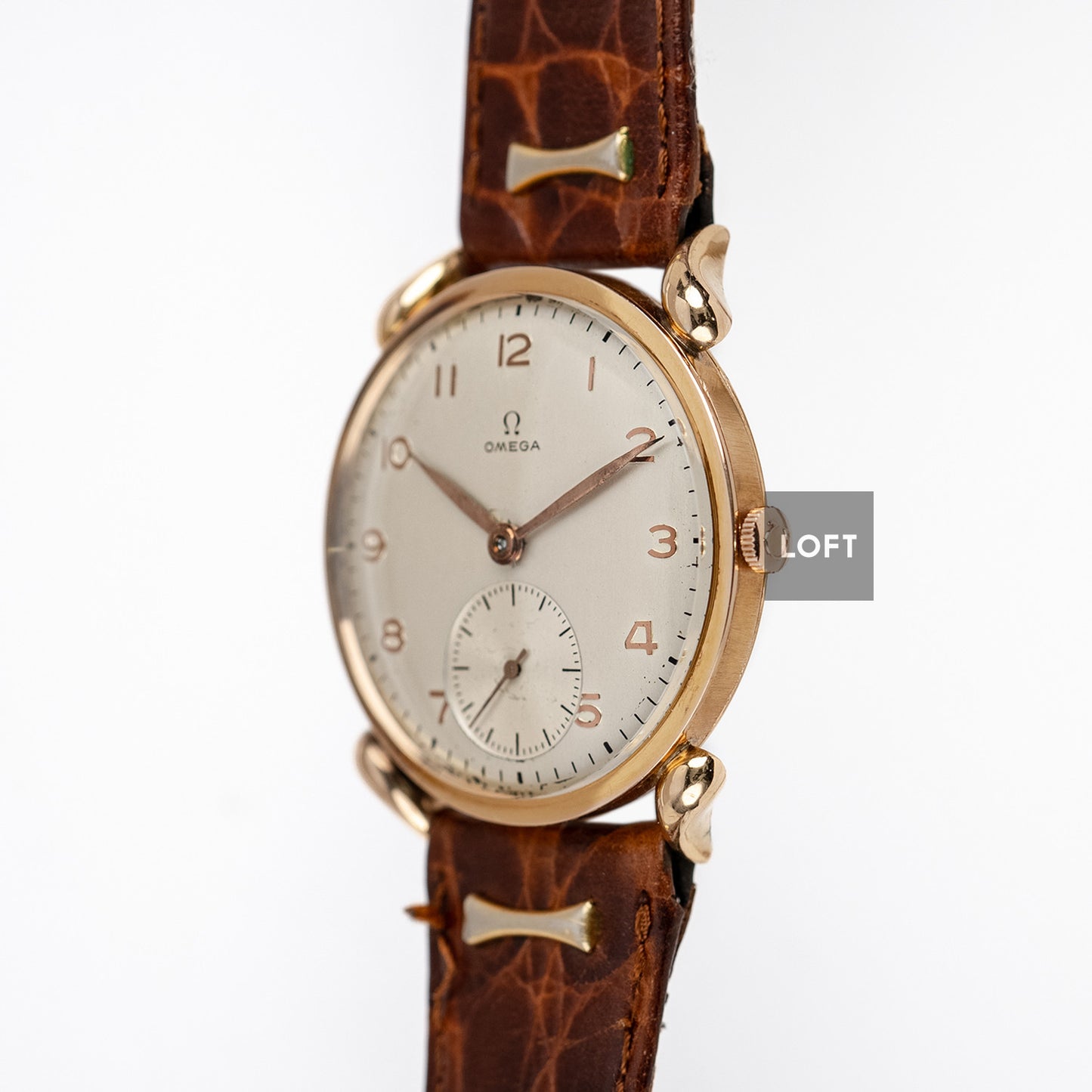 Omega Vintage Rose Gold Manual Wind Small Seconds 36 mm