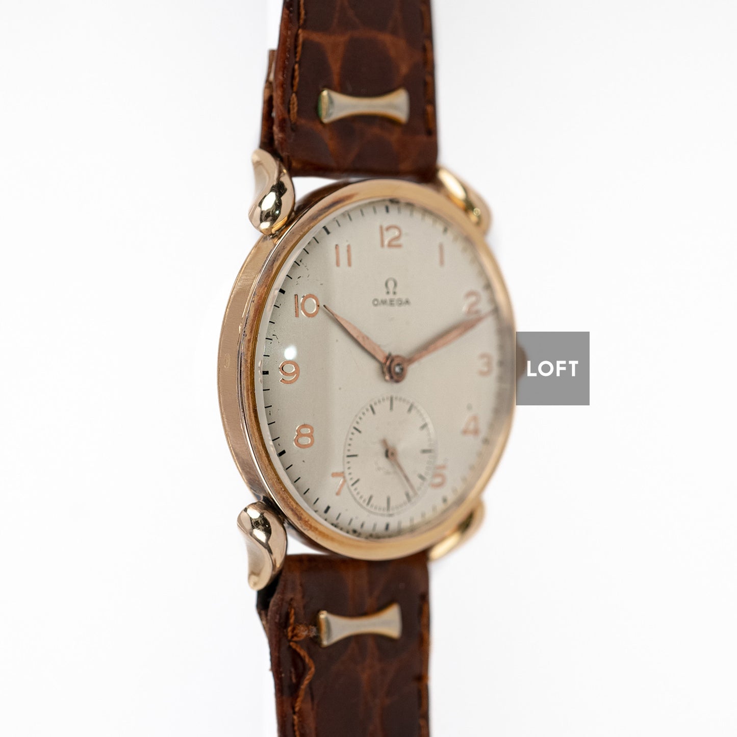 Omega Vintage Rose Gold Manual Wind Small Seconds 36 mm