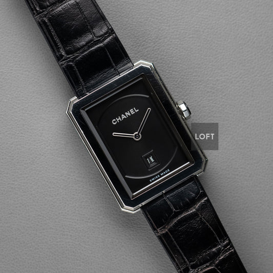 Chanel Boy-Friend Black Guilloche Dial Quartz 34 mm