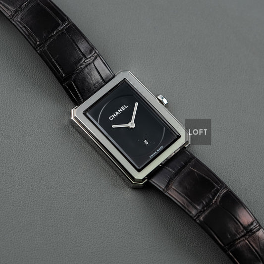 Chanel Boy-Friend Black Guilloche Dial Quartz 34 mm