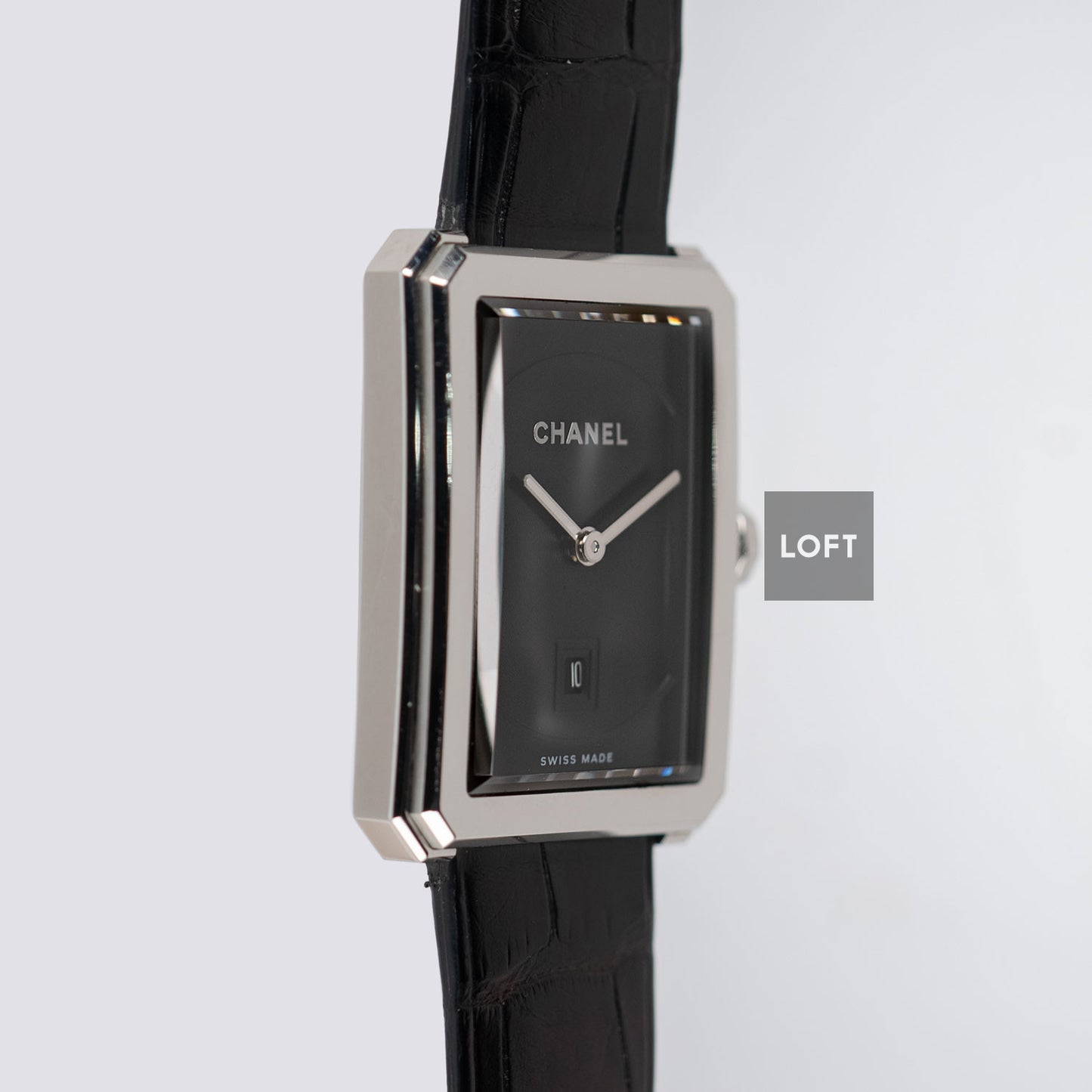 Chanel Boy-Friend Black Guilloche Dial Quartz 34 mm