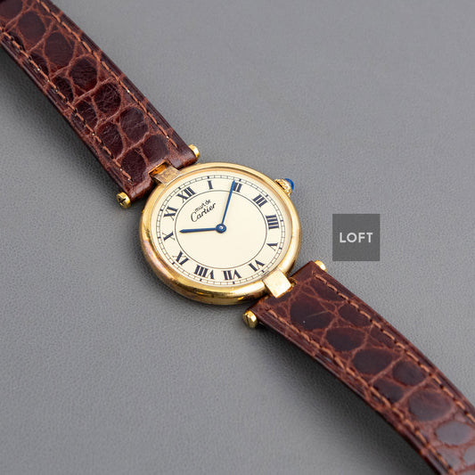 Cartier Must Vendôme Quartz Gold Plated 30 mm