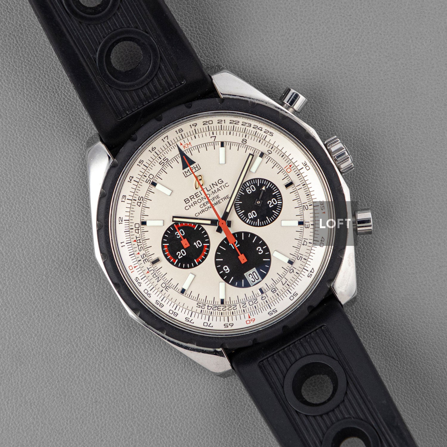 Breitling Chrono-Matic Chonograph Silver Dial 49 mm