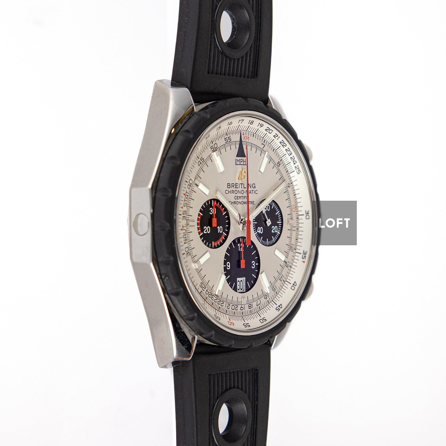 Breitling Chrono-Matic Chonograph Silver Dial 49 mm