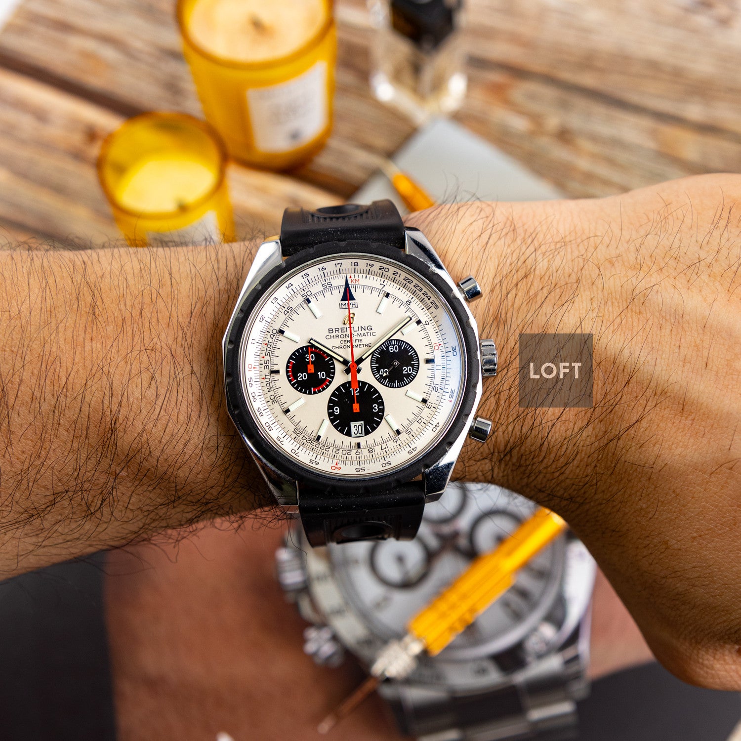 Breitling Chrono-Matic Chonograph Silver Dial 49 mm