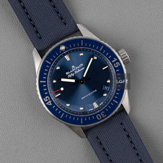 Blancpain Bathyscaphe Automatic Blue Dial 38 mm