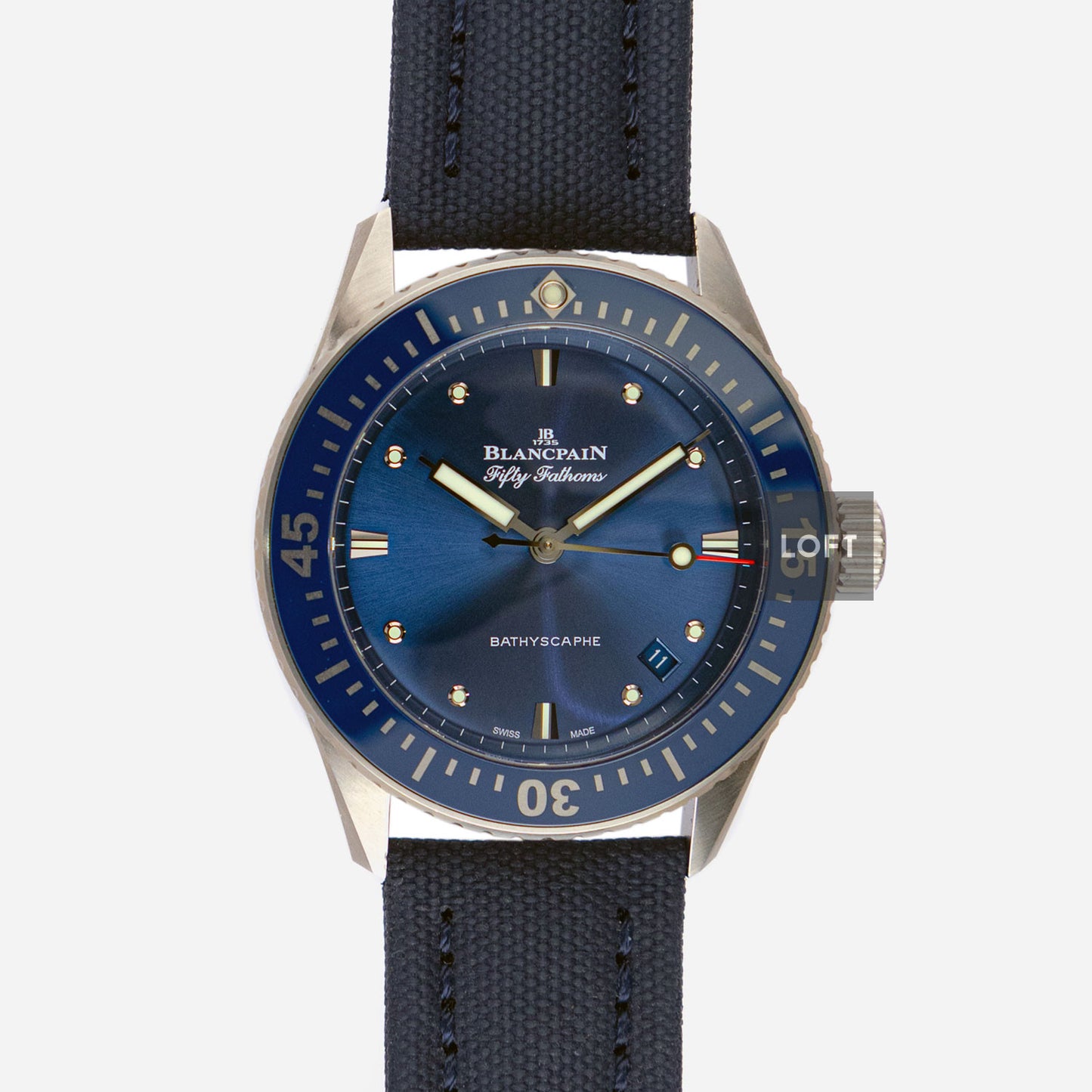 Blancpain Bathyscaphe Automatic Blue Dial 38 mm