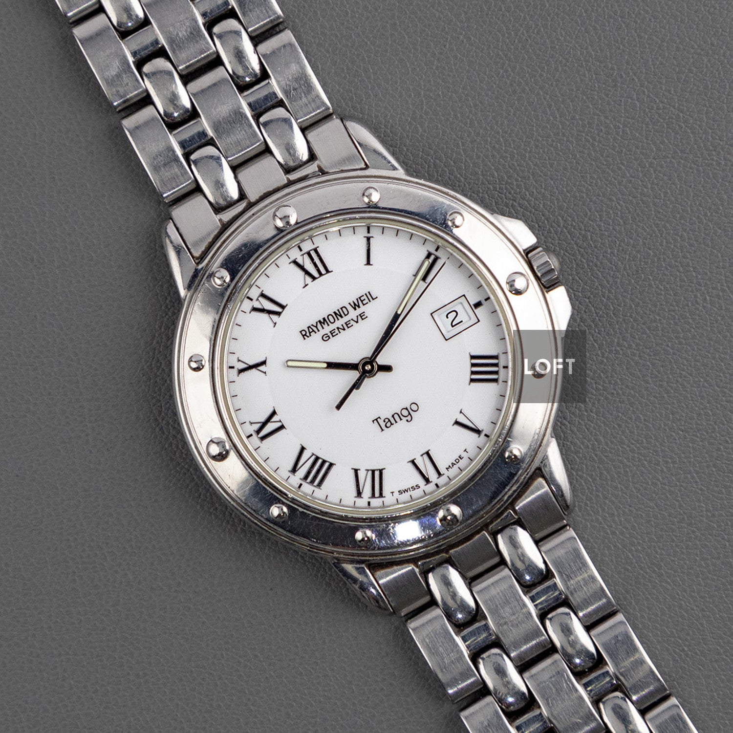 Raymond Weil Tango 5560 White Roman Dial 36 mm
