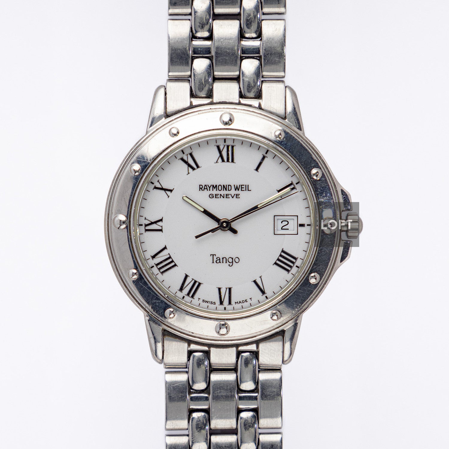 Raymond Weil Tango 5560 White Roman Dial 36 mm