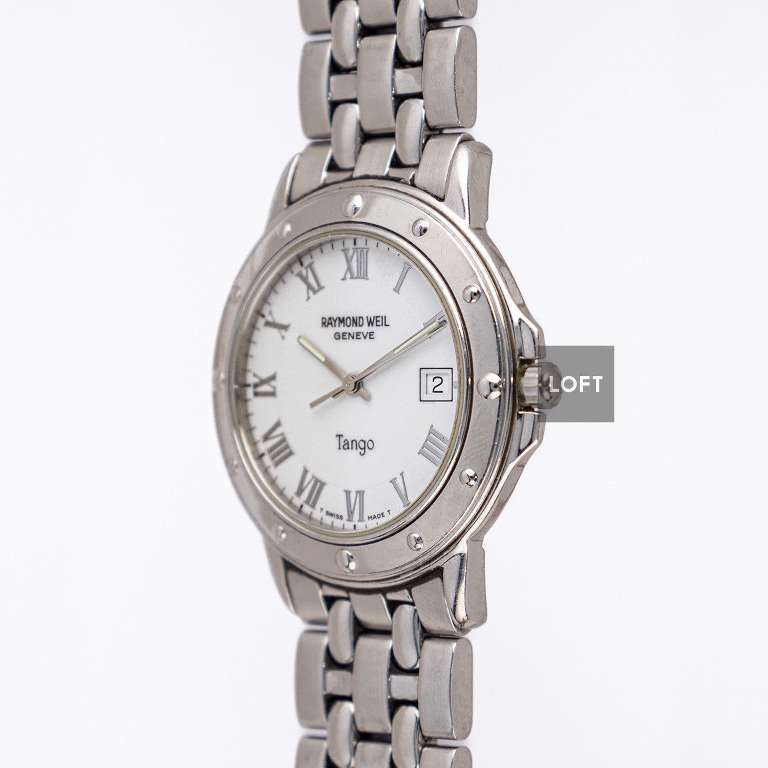 Raymond Weil Tango 5560 White Roman Dial 36 mm
