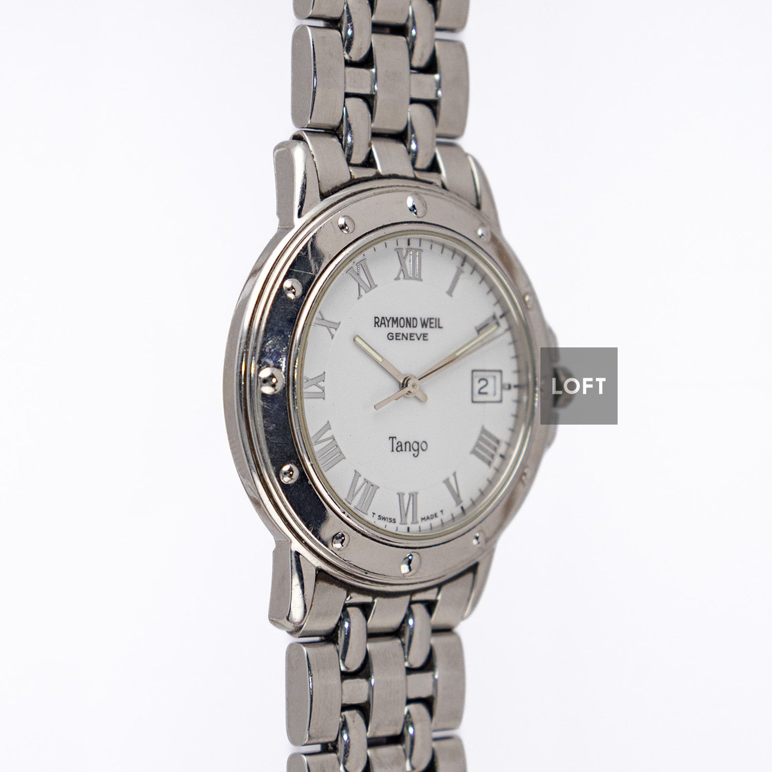 Raymond Weil Tango 5560 White Roman Dial 36 mm