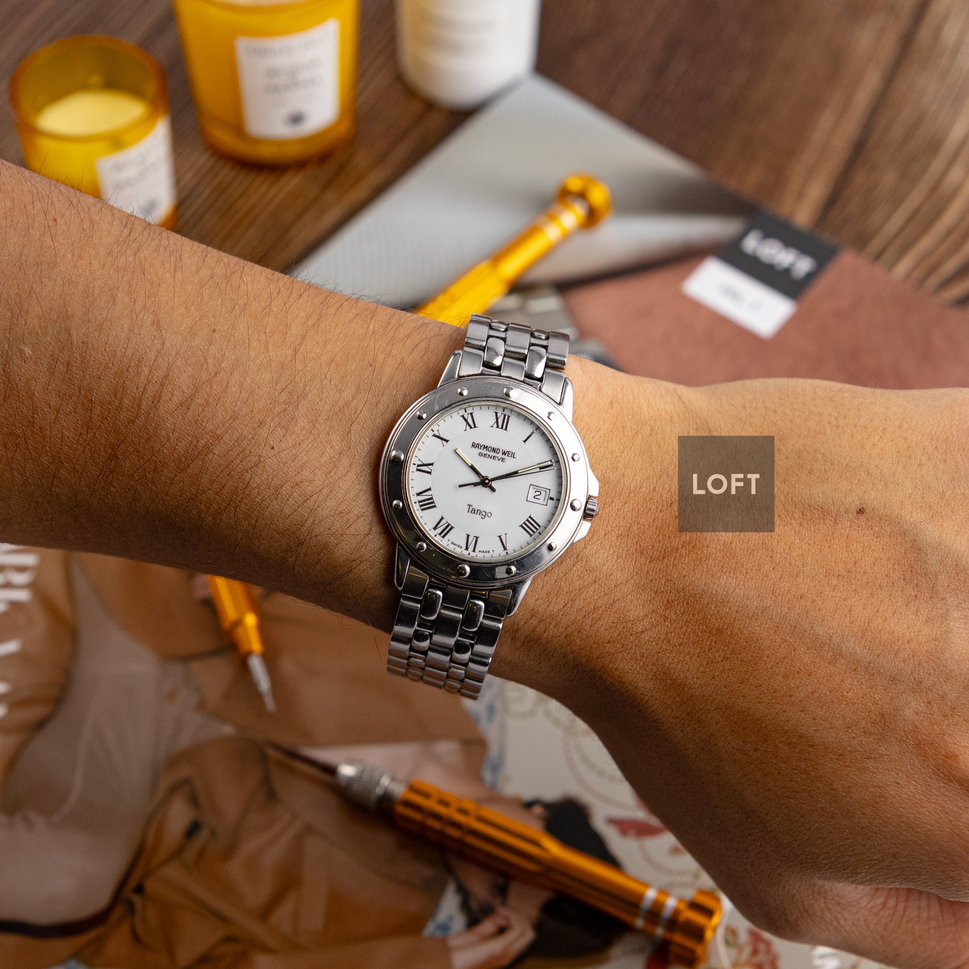 Raymond Weil Tango 5560 White Roman Dial 36 mm