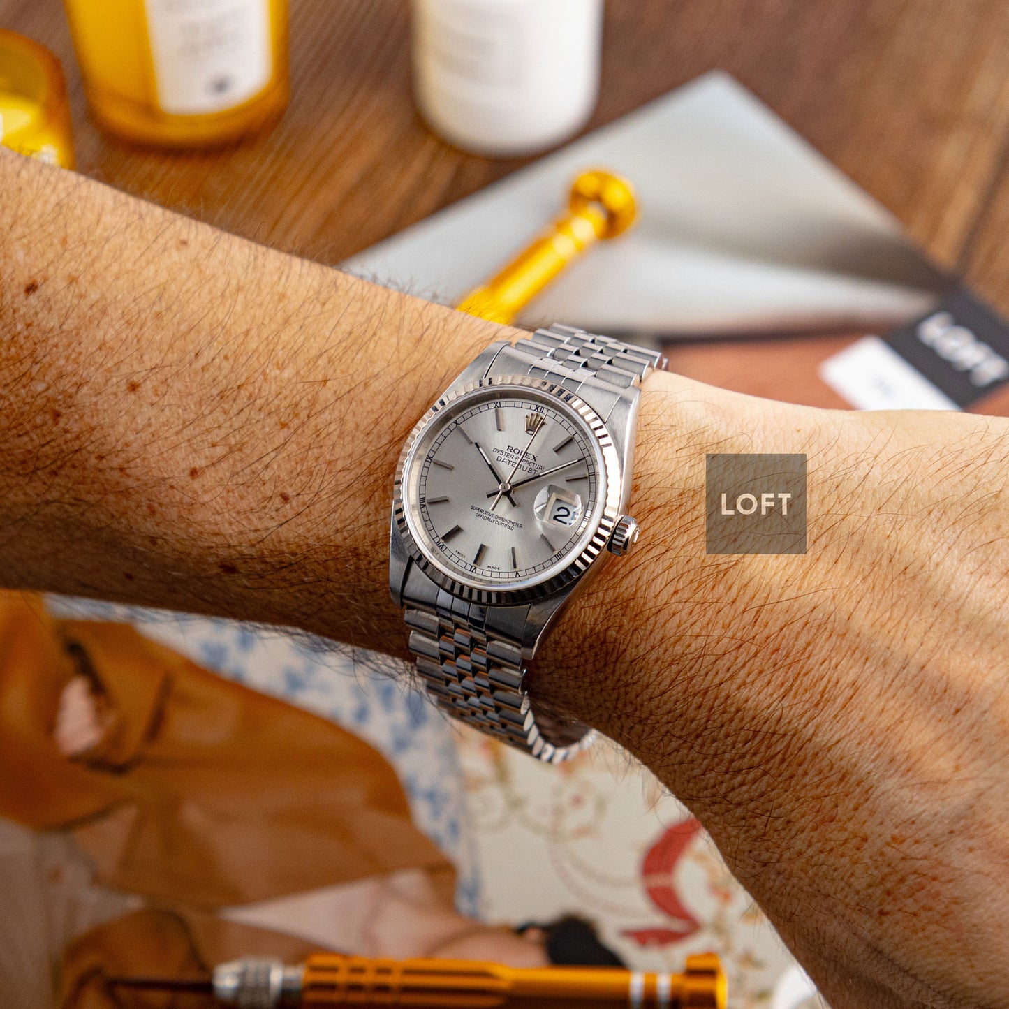 Rolex Datejust 16220 Steel Silver Dial 36 mm