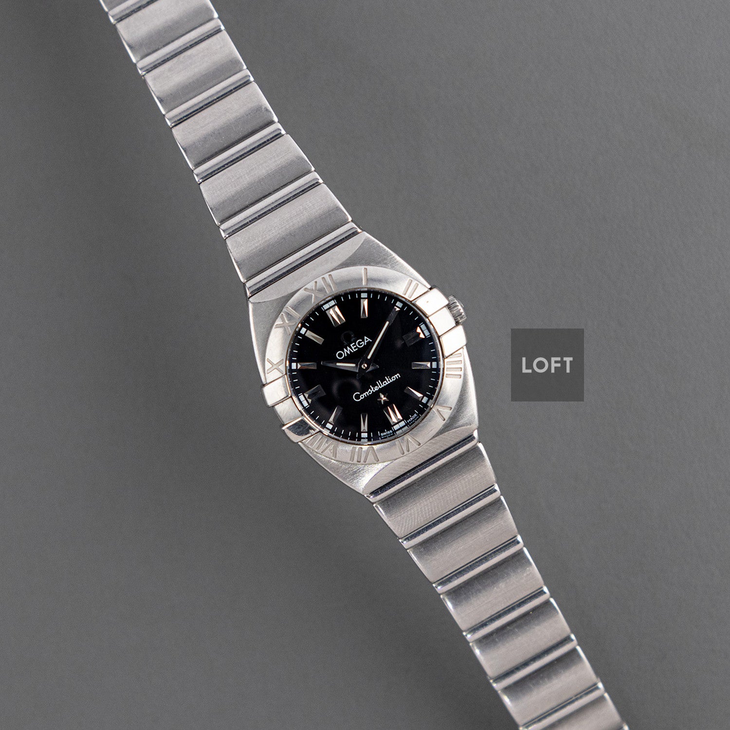 Omega Constellation Ladies Steel Black Dial 24 mm
