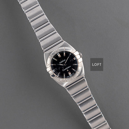 Omega Constellation Ladies Steel Black Dial 24 mm