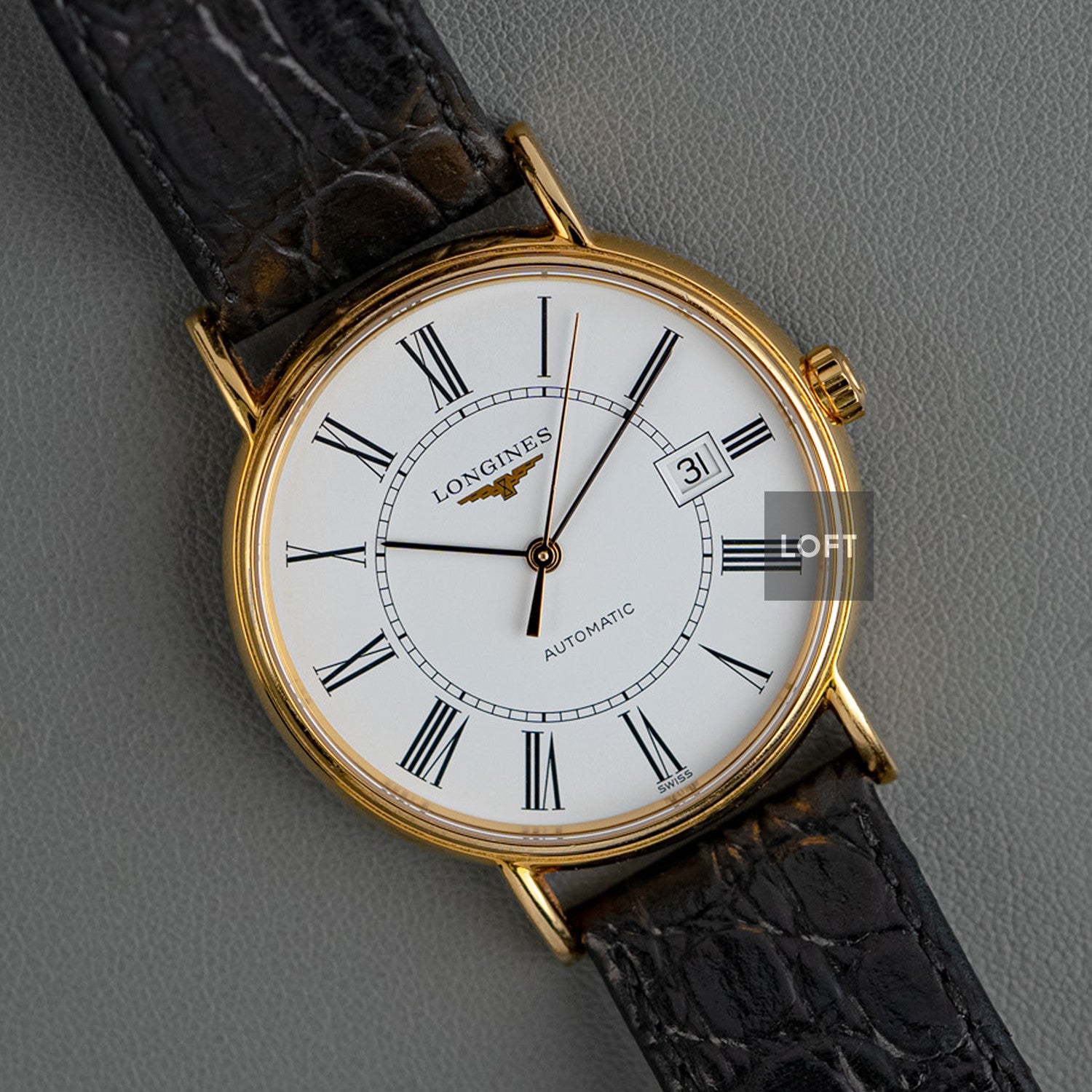 Longines Présence Automatic PVD Yellow Gold 34.5 mm