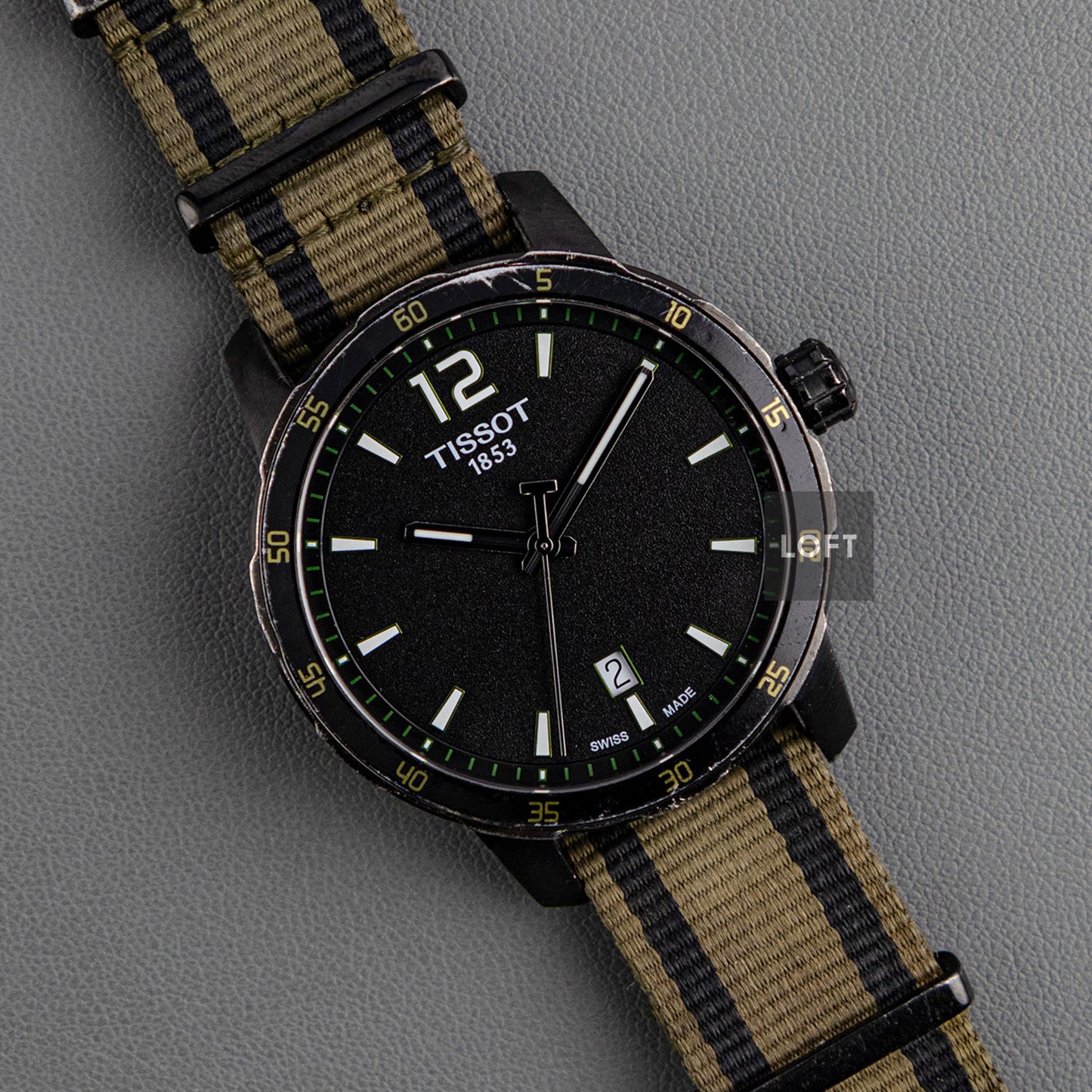 Tissot Quickster Black Dial NATO Strap Quartz 40mm
