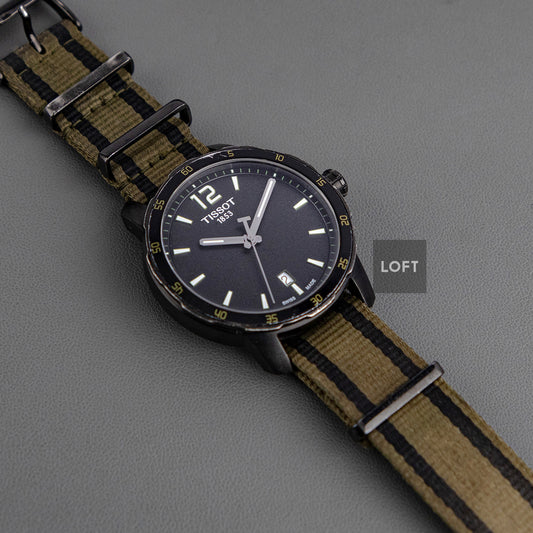 Tissot Quickster Black Dial NATO Strap Quartz 40mm