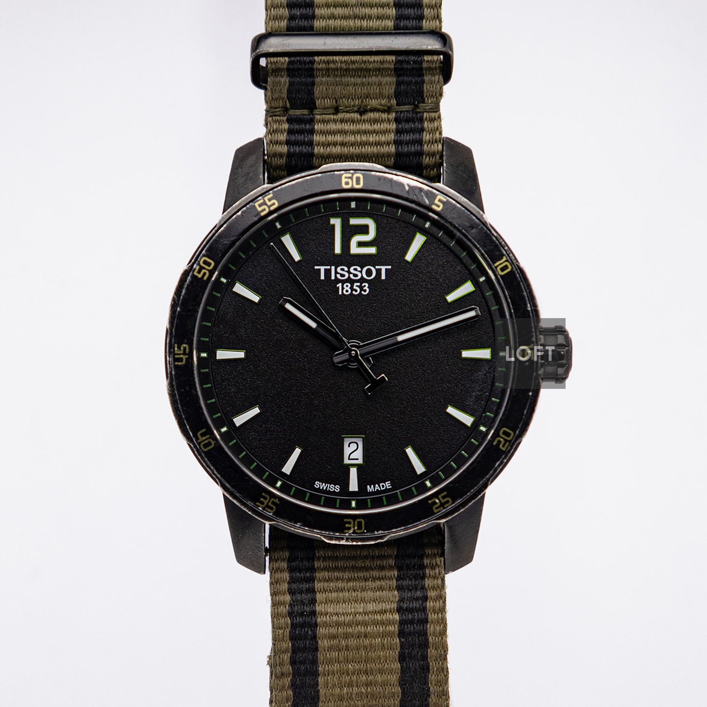 Tissot Quickster Black Dial NATO Strap Quartz 40mm