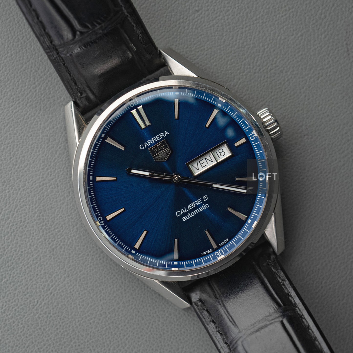 TAG Heuer Carrera Calibre 5 Automatic Blue Dial 41 mm