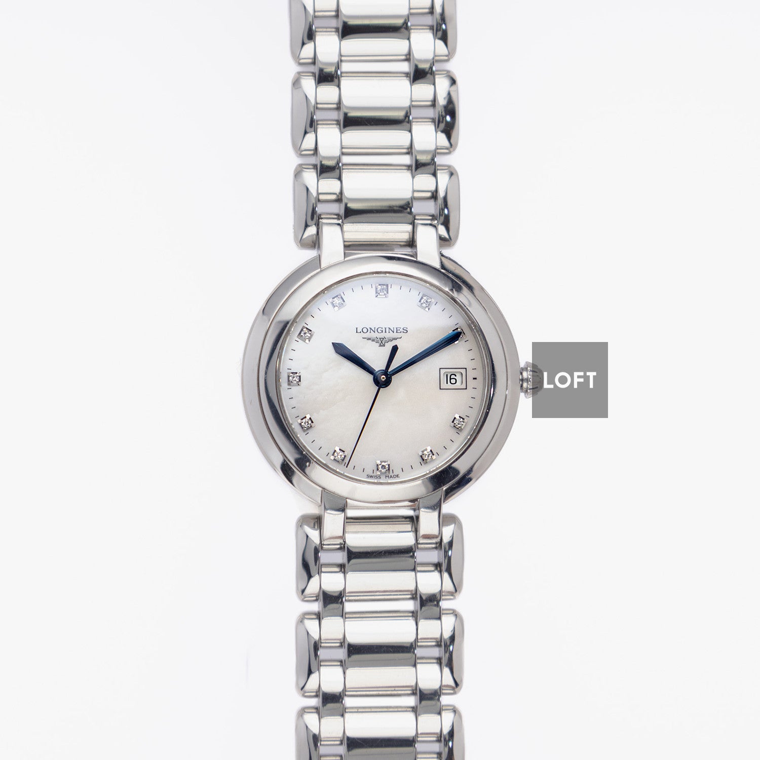 Longines PrimaLuna Quartz Mother of Pearl Dial 30 mm