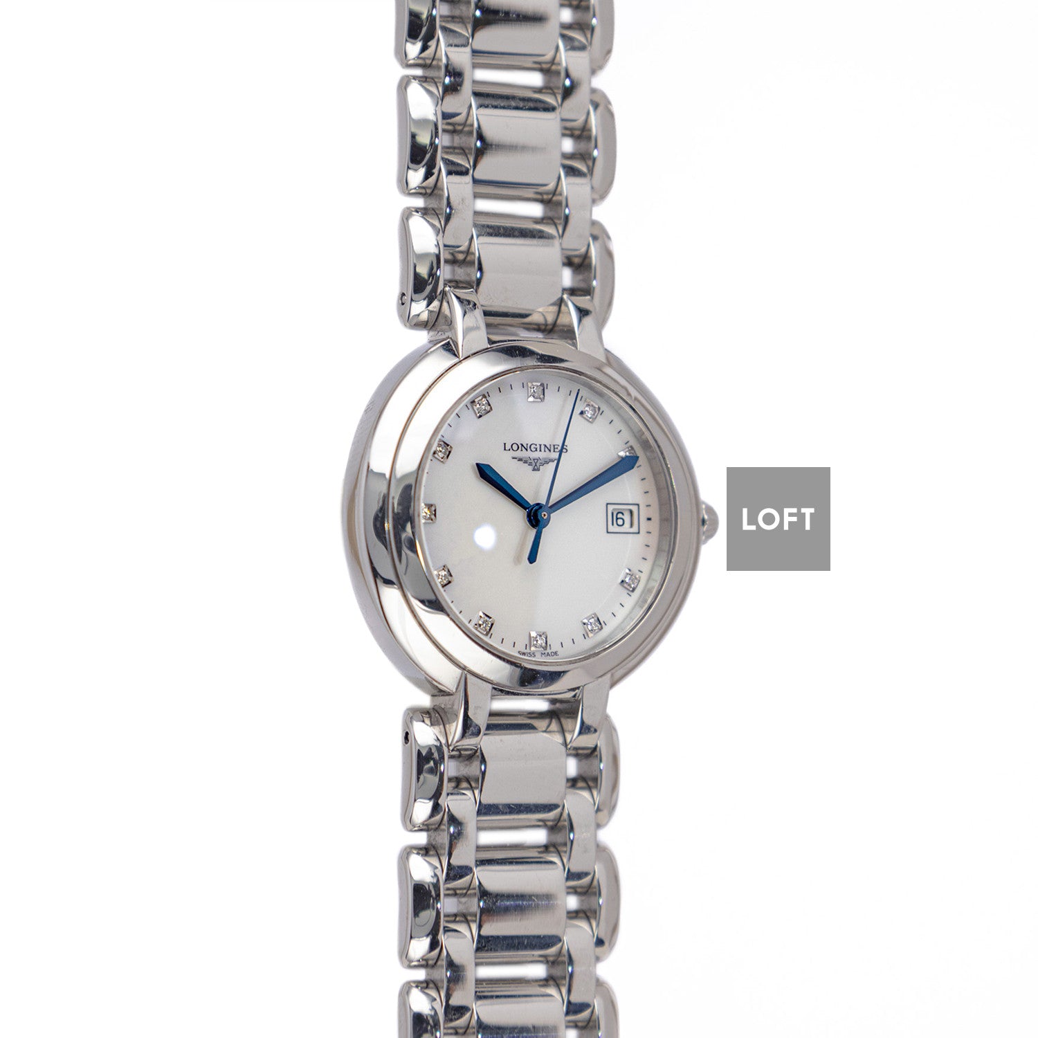 Longines PrimaLuna Quartz Mother of Pearl Dial 30 mm
