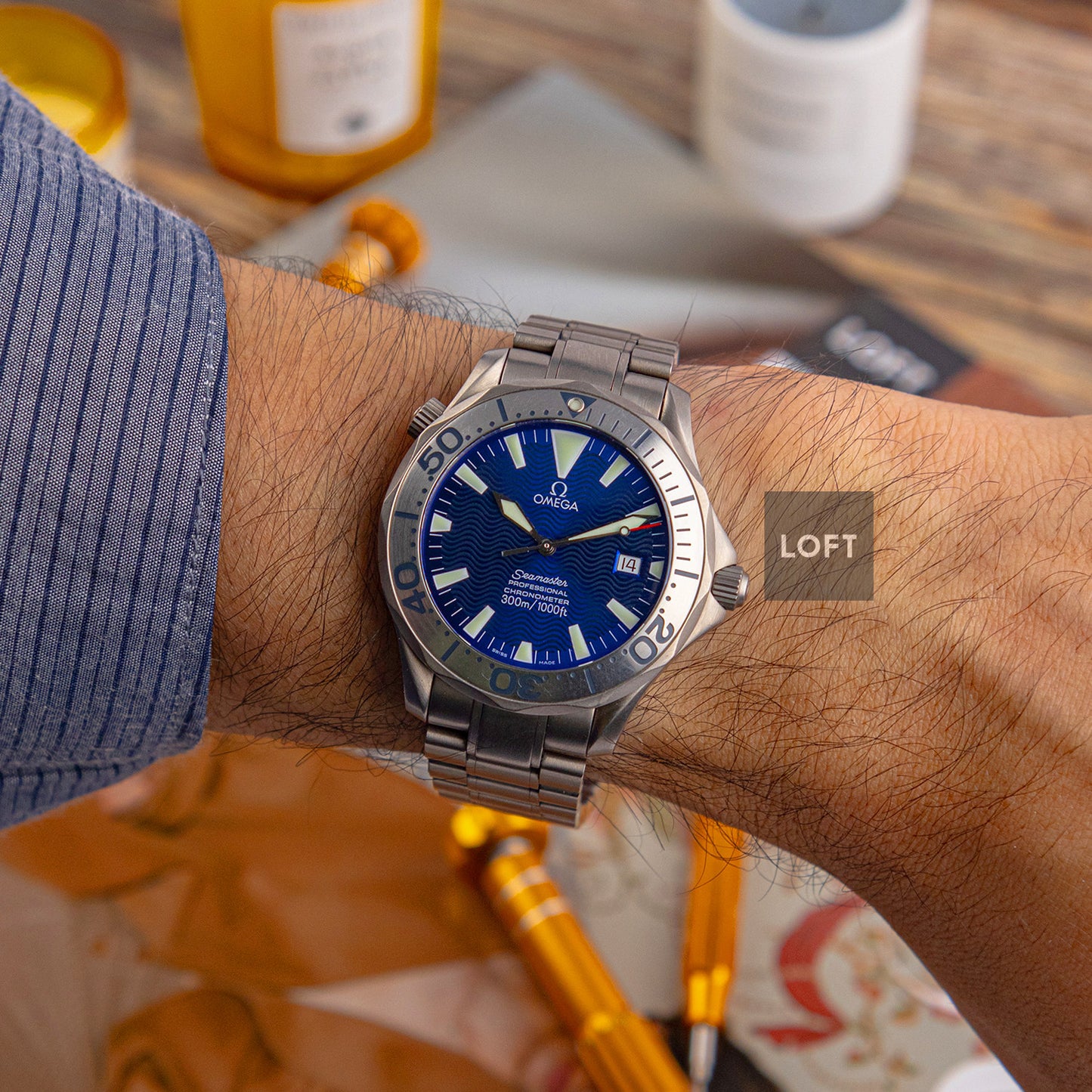 Omega Seamaster Diver 300M Titanium Blue Dial 41mm