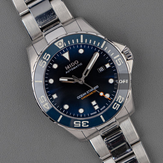 Mido Ocean Star 600 Chronometer Blue Dial 43.5mm