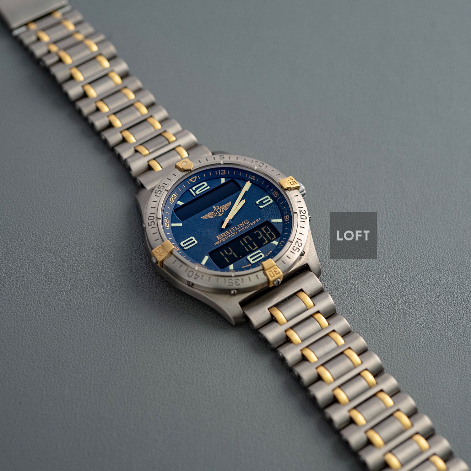 Breitling Aerospace Quartz Blue Dial Two-Tone 39mm