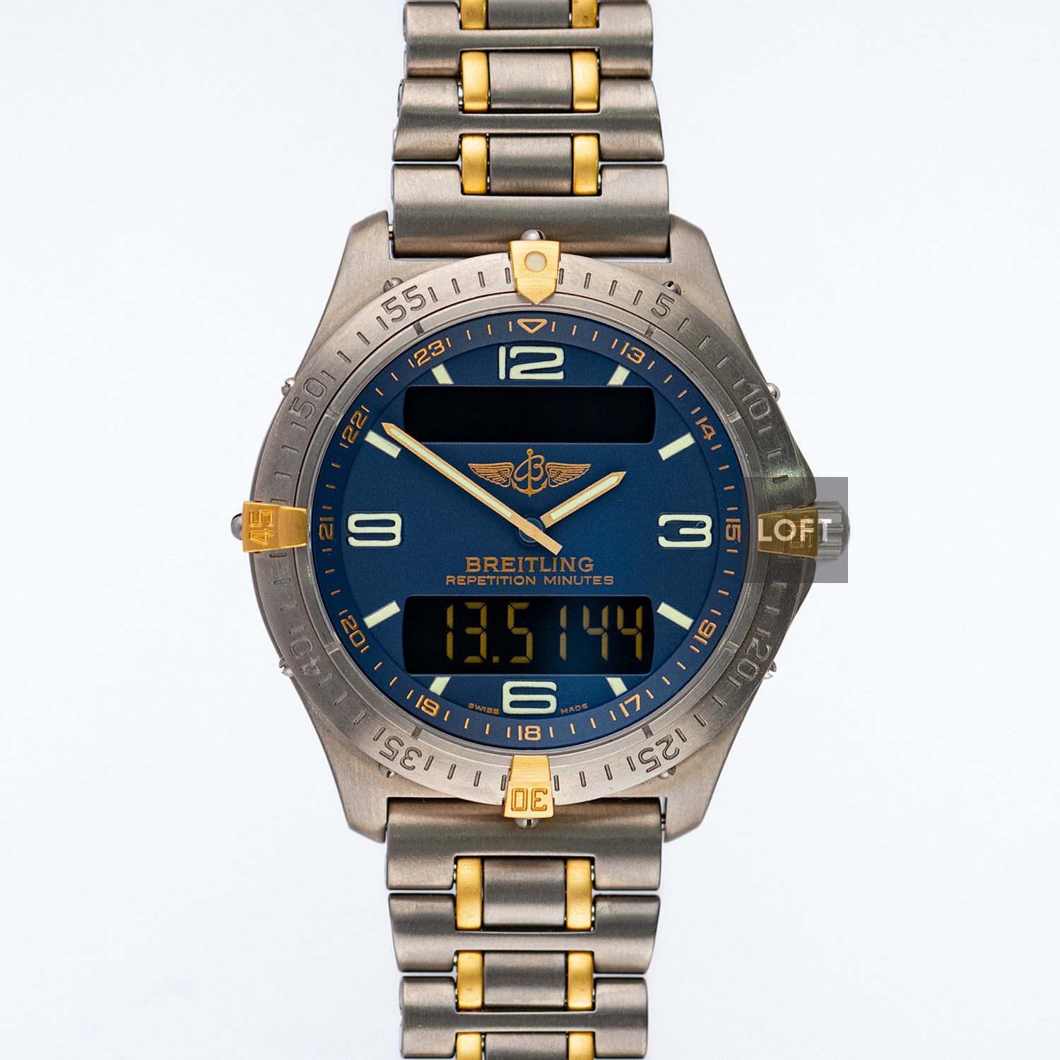 Breitling Aerospace Quartz Blue Dial Two-Tone 39mm
