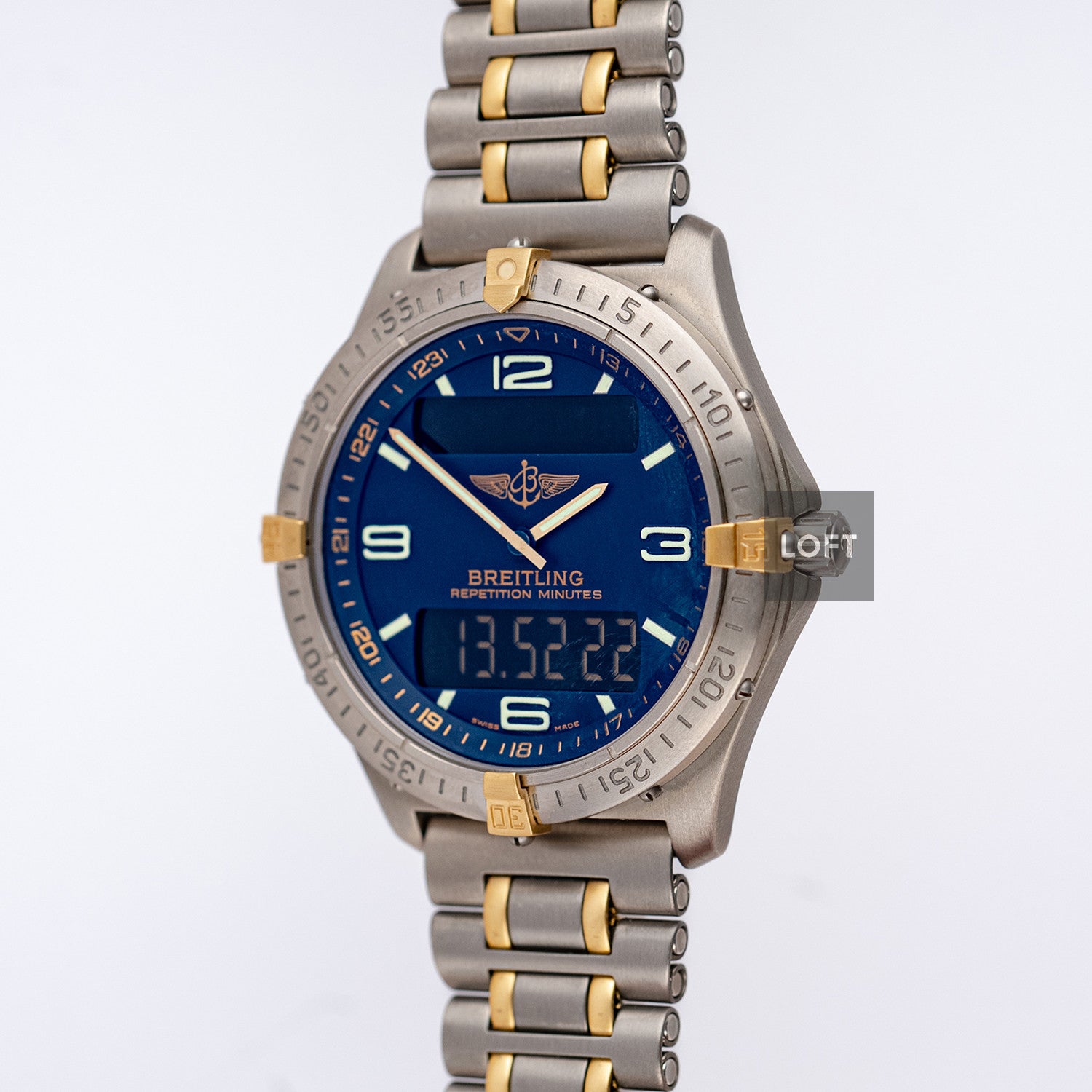 Breitling Aerospace Quartz Blue Dial Two-Tone 39mm