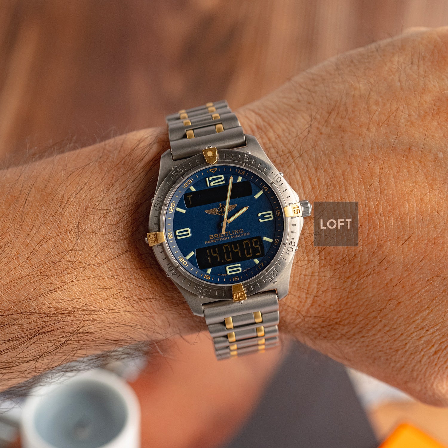 Breitling Aerospace Quartz Blue Dial Two-Tone 39mm