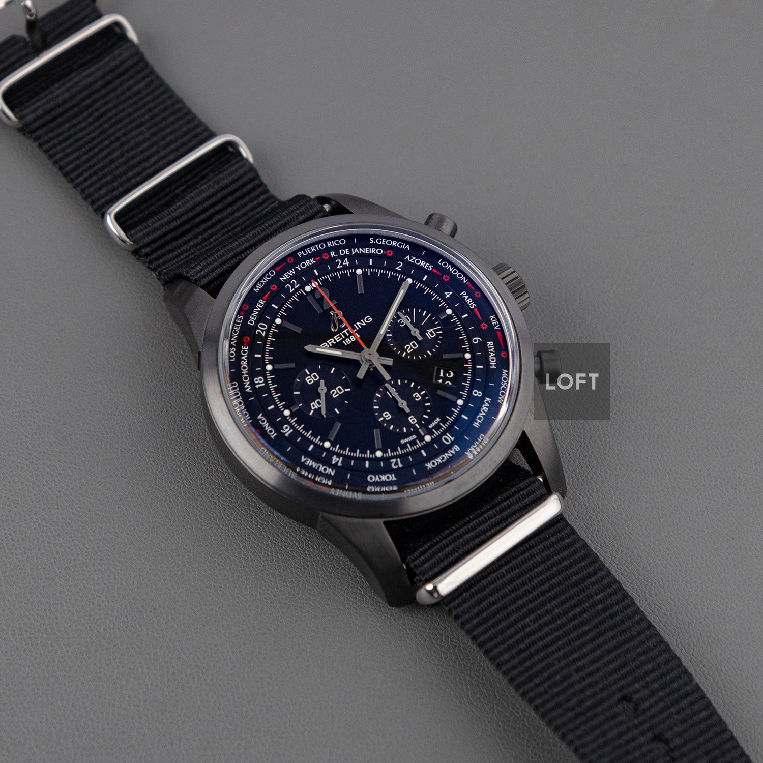 Breitling Transocean Unitime Pilot World Time Chronograph 46mm