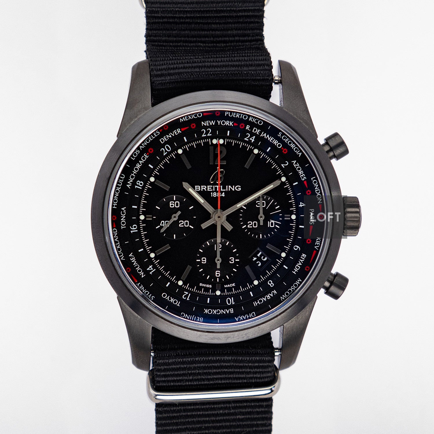 Breitling Transocean Unitime Pilot World Time Chronograph 46mm