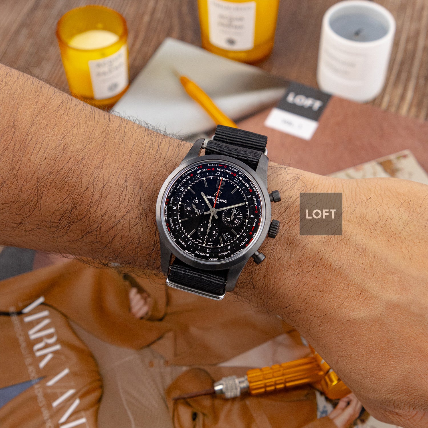 Breitling Transocean Unitime Pilot World Time Chronograph 46mm