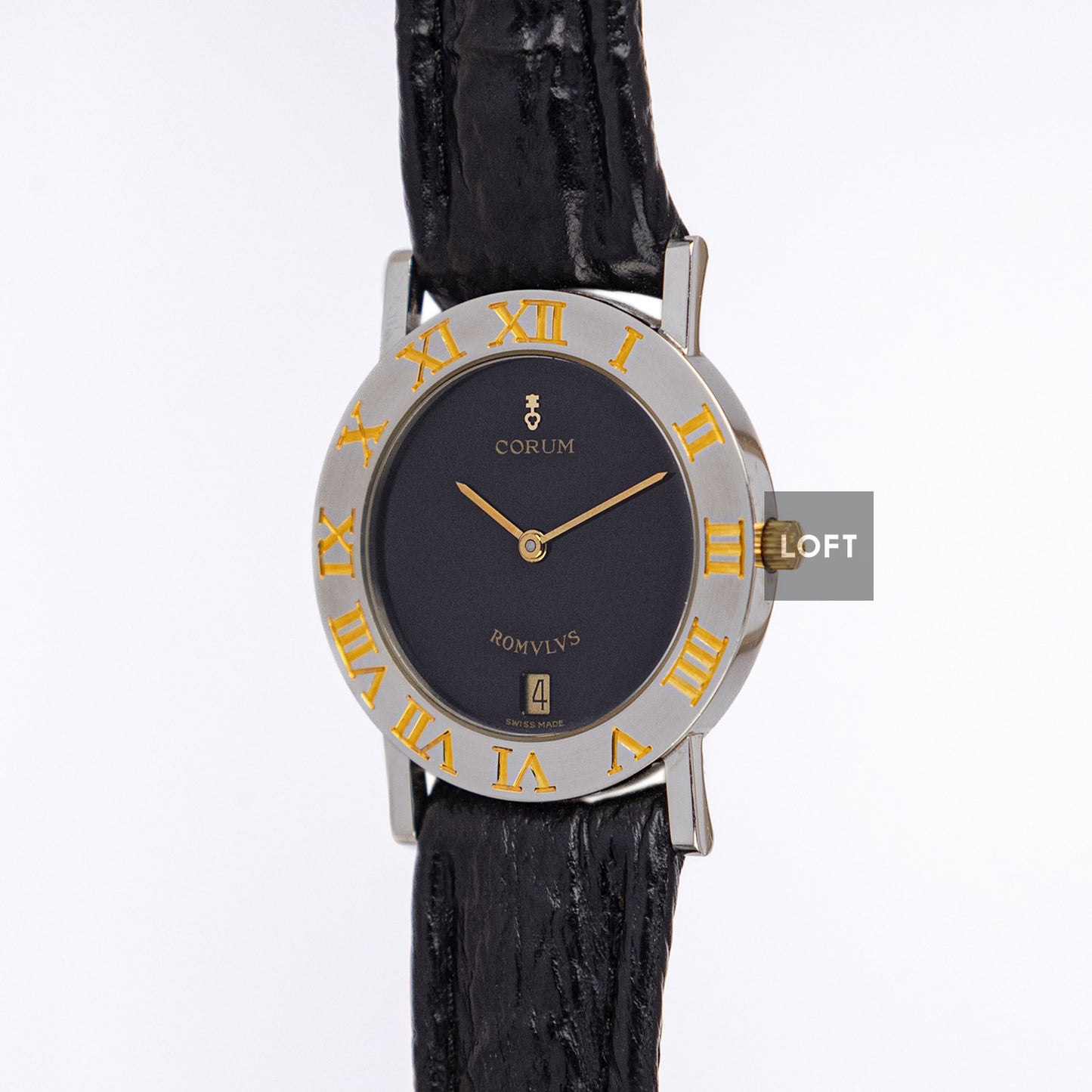 Corum Romvlvs 43.901.21 Quartz Black Dial 31.5mm