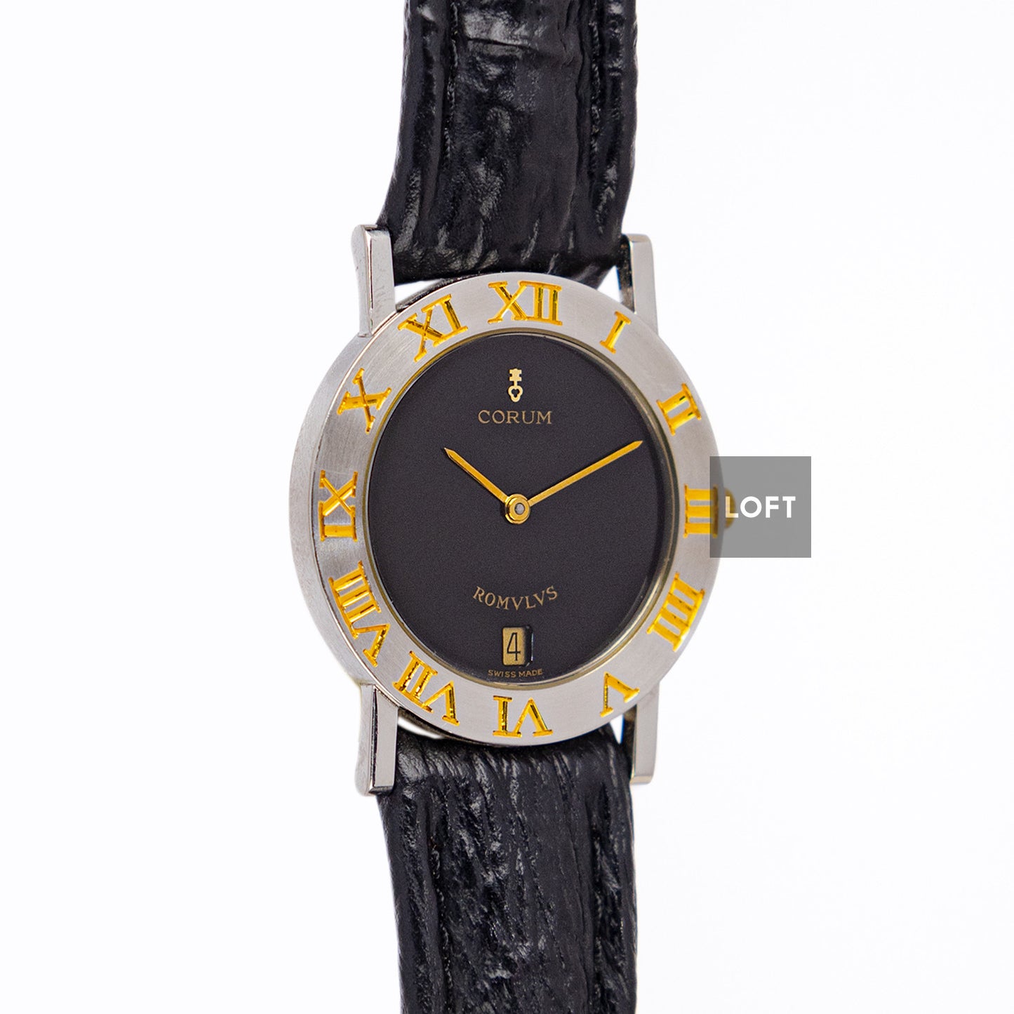 Corum Romvlvs 43.901.21 Quartz Black Dial 31.5mm