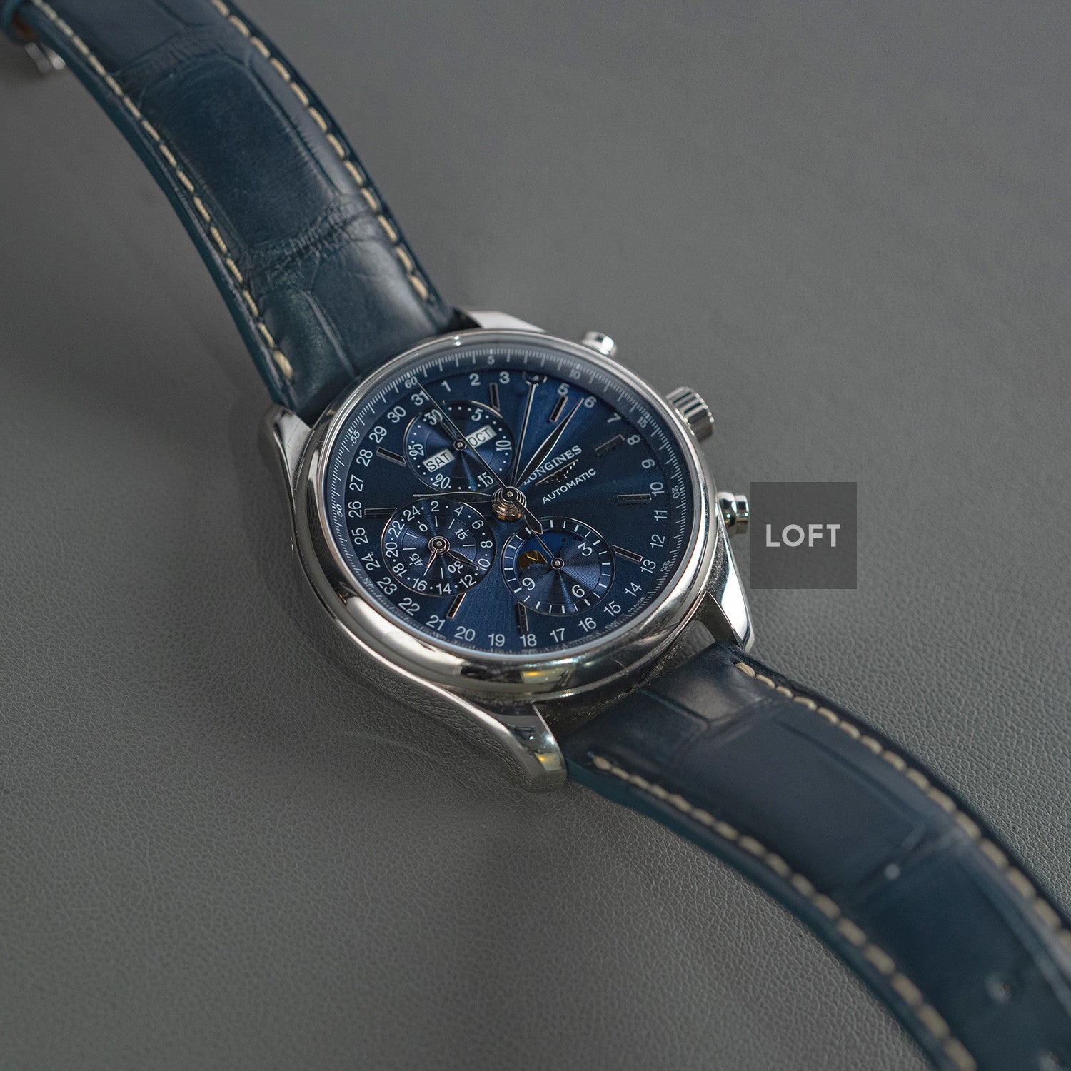 Longines Master Collection Chrono Moonphase Blue 42mm