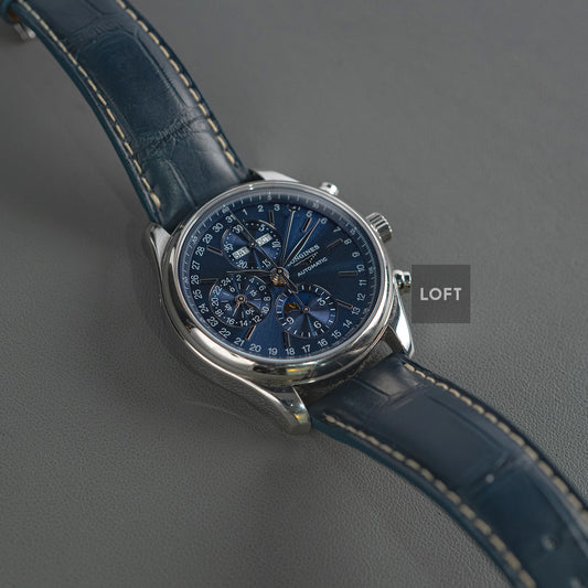 Longines Master Collection Chrono Moonphase Blue 42mm